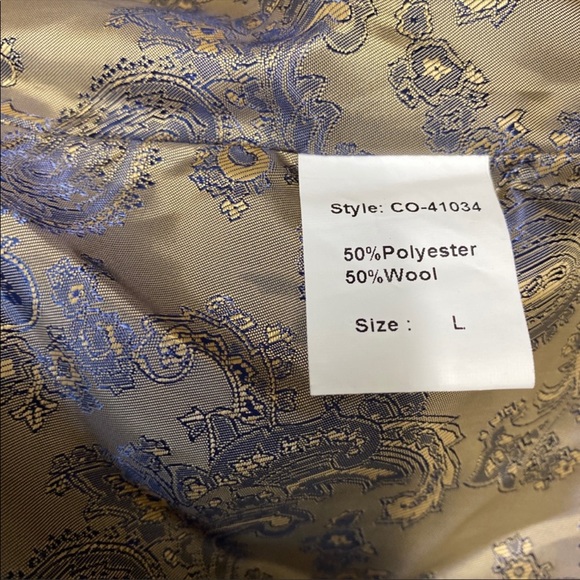 Pink Martini Gray Peacoat Wool Blend Jacket coat L - Picture 6 of 7